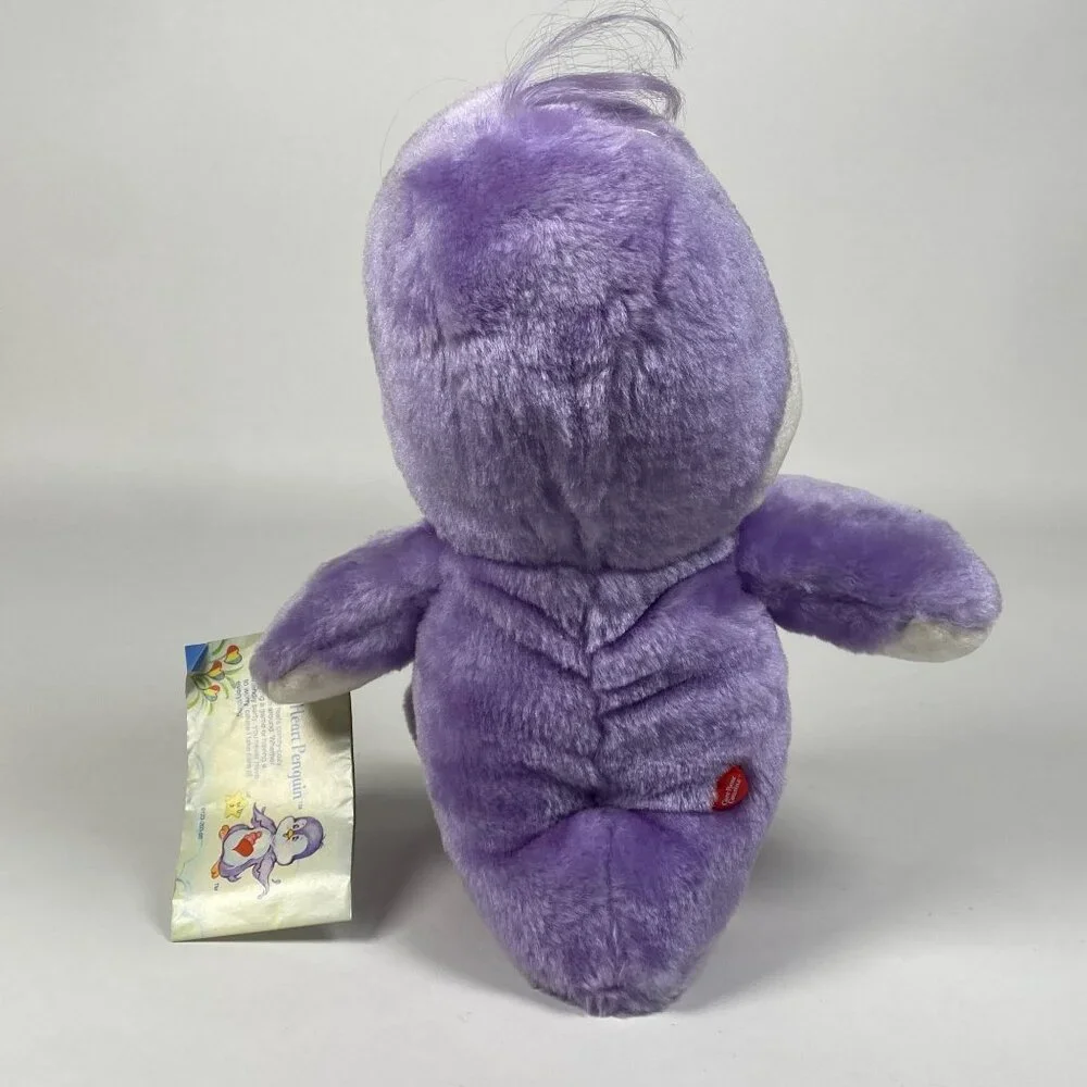 1984 Care Bear Cousins Cozy Heart Penguin Plush Stuffed Animal Kenner w Booklet
